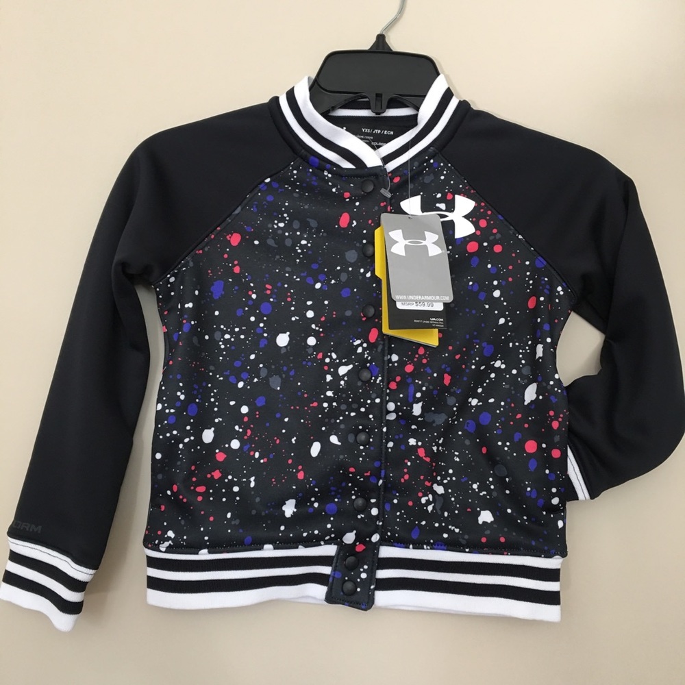 NEW UNDER ARMOUR fleece bomber jacket Girl XS